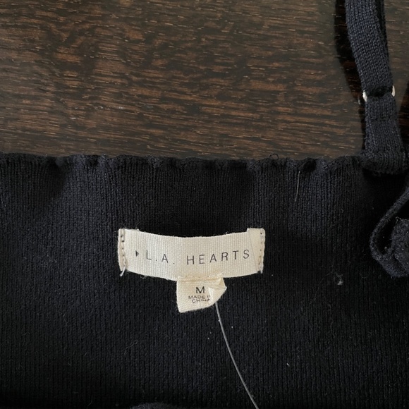 Pacsun - LA Hearts Black Cropped Tank Top - Picture 3 of 3